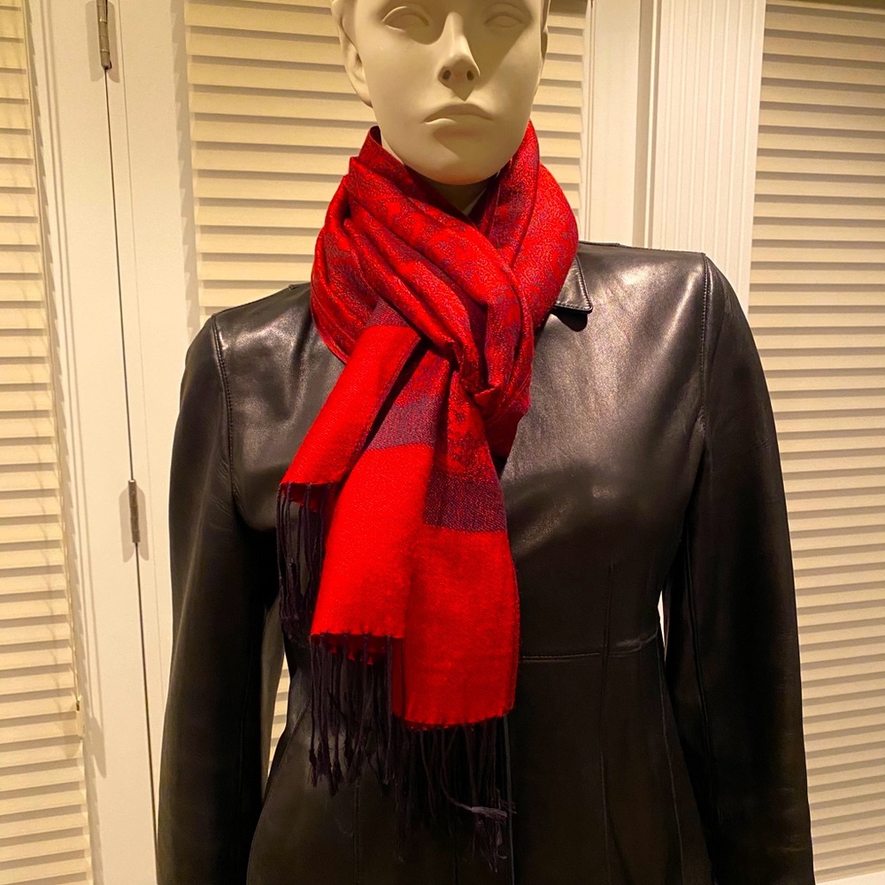 Pashmina - Red and Black